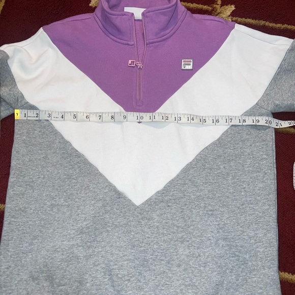 Fila Old School Style Qrt Zip color block sweatshirt - Picture 7 of 8